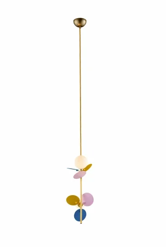 Светильник подвесной Matisse 10008/2P mult LOFT IT белый разноцветный 2 лампы, основание золотое в стиле современный шар фото 5